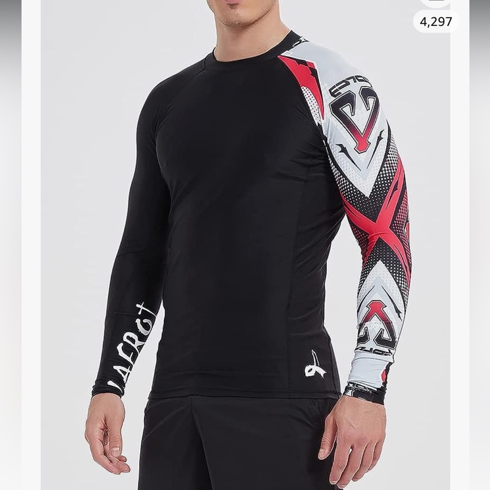 Lafroi | Long Sleeve UPF 50+ Base-layer Performance Fit Compression Rash Guard